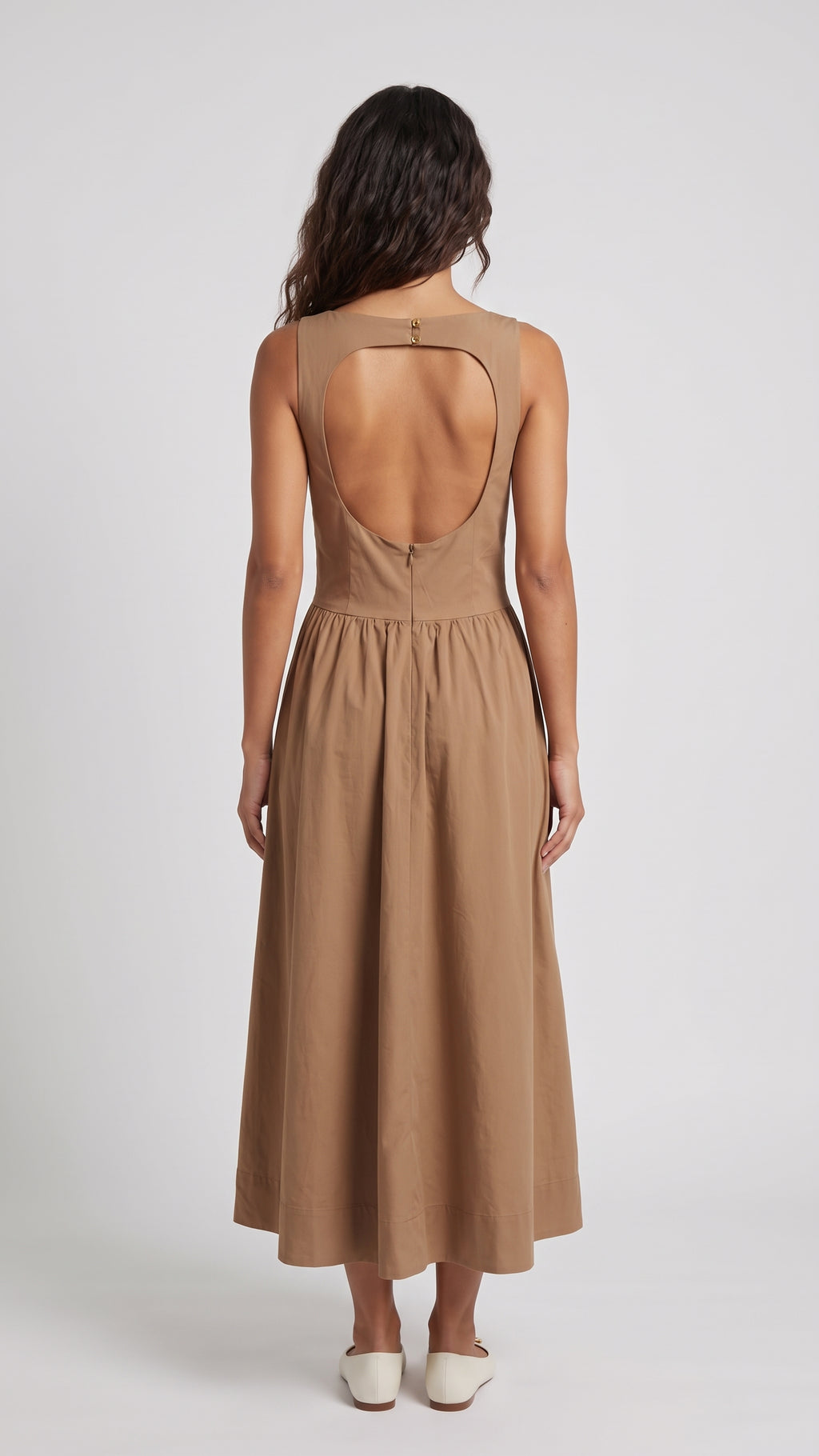 Vestido Midi con Espalda Descubierta