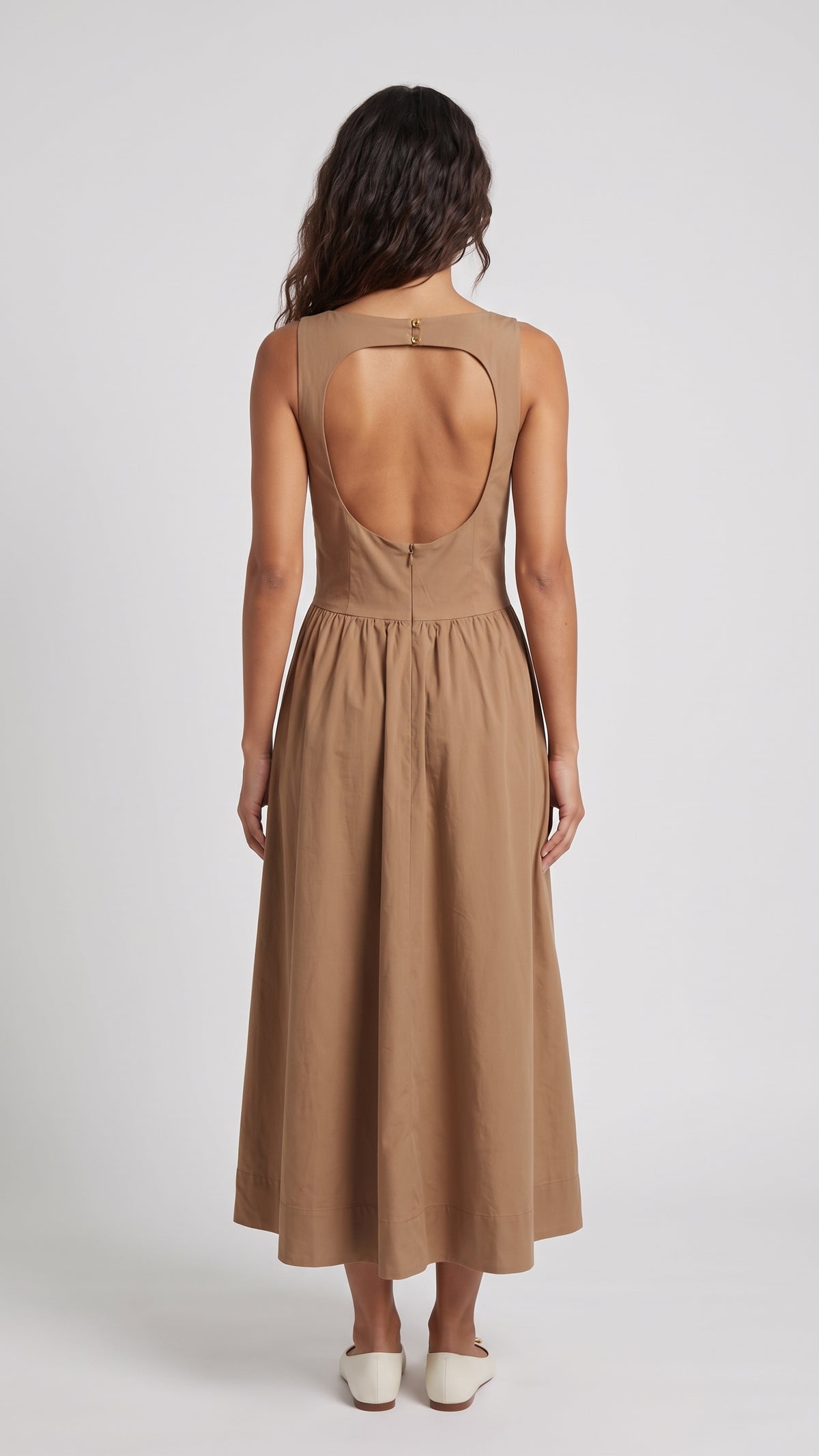 Vestido Midi con Espalda Descubierta