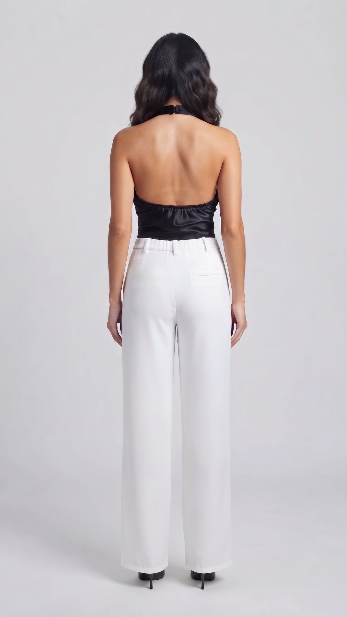 Pantalón Sastre de Tiro Alto con Cintura Elástica