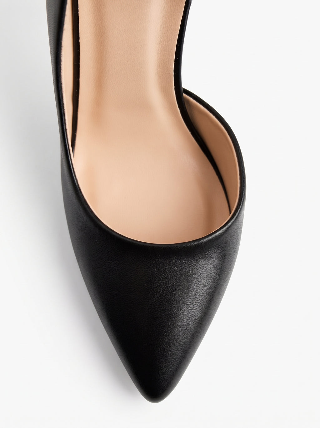 Zapatilla de Tacón Alto Negra con Punta Fina