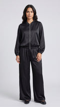 Conjunto de Satin Chamarra y Pantalon Wide Leg