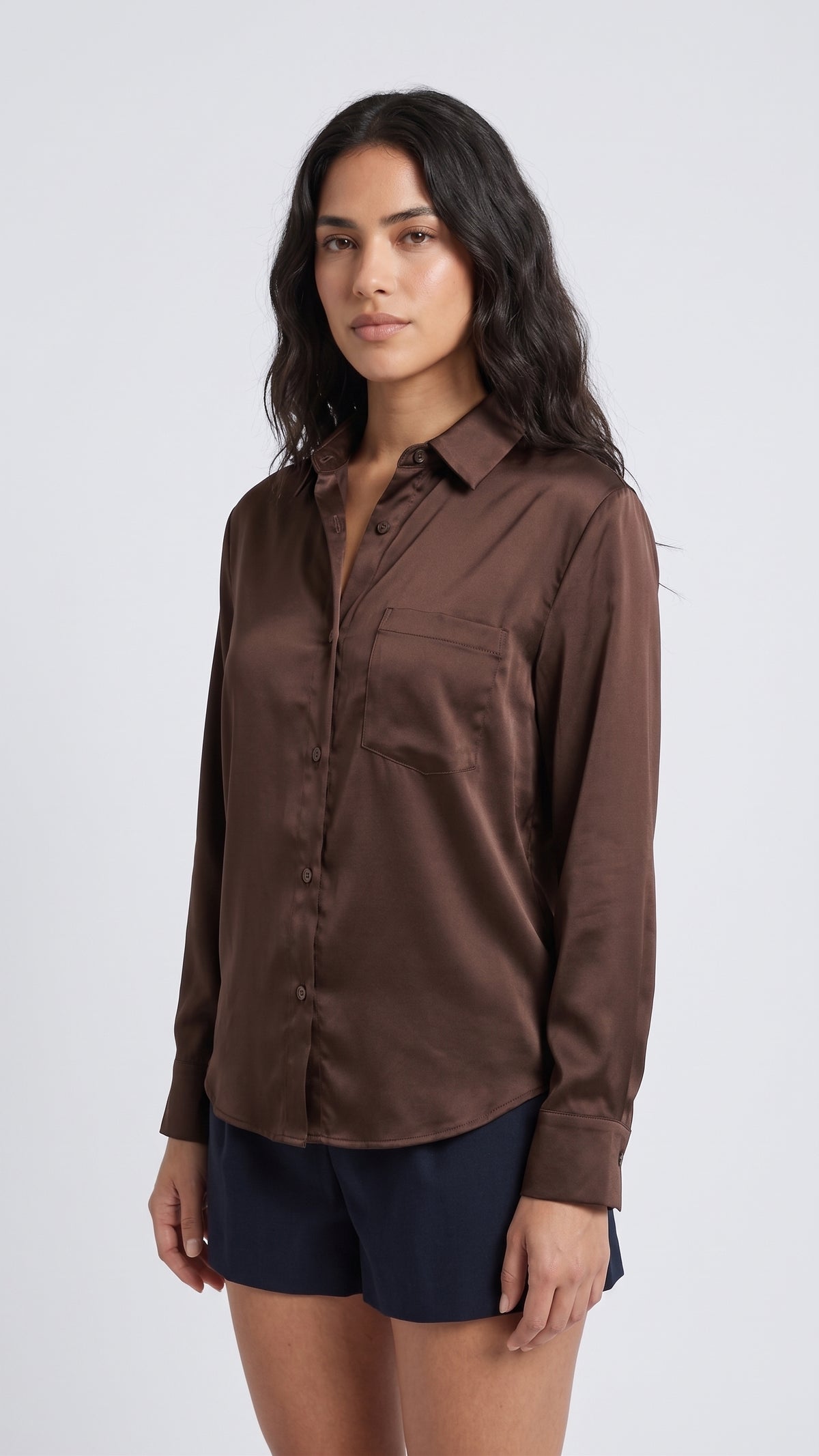 Camisa Clásica Satinada