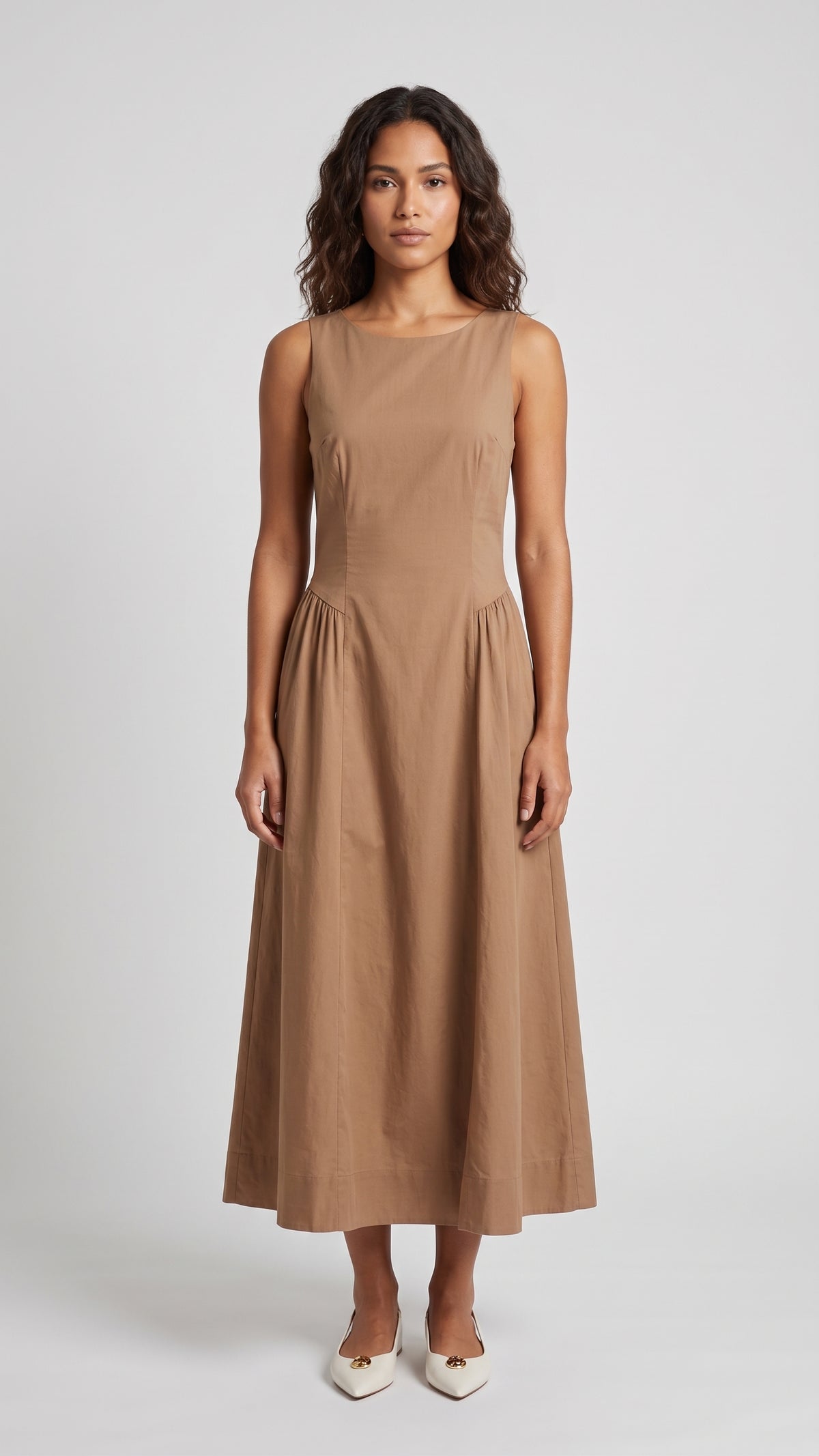 Vestido Midi con Espalda Descubierta