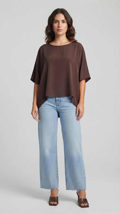 Blusa Fluida Estilo Capa