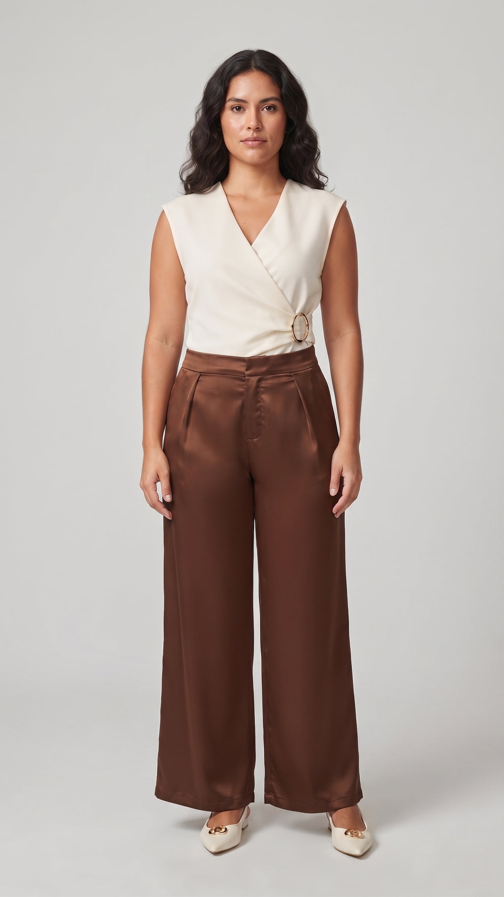 Pantalón Wide-Leg de Satin