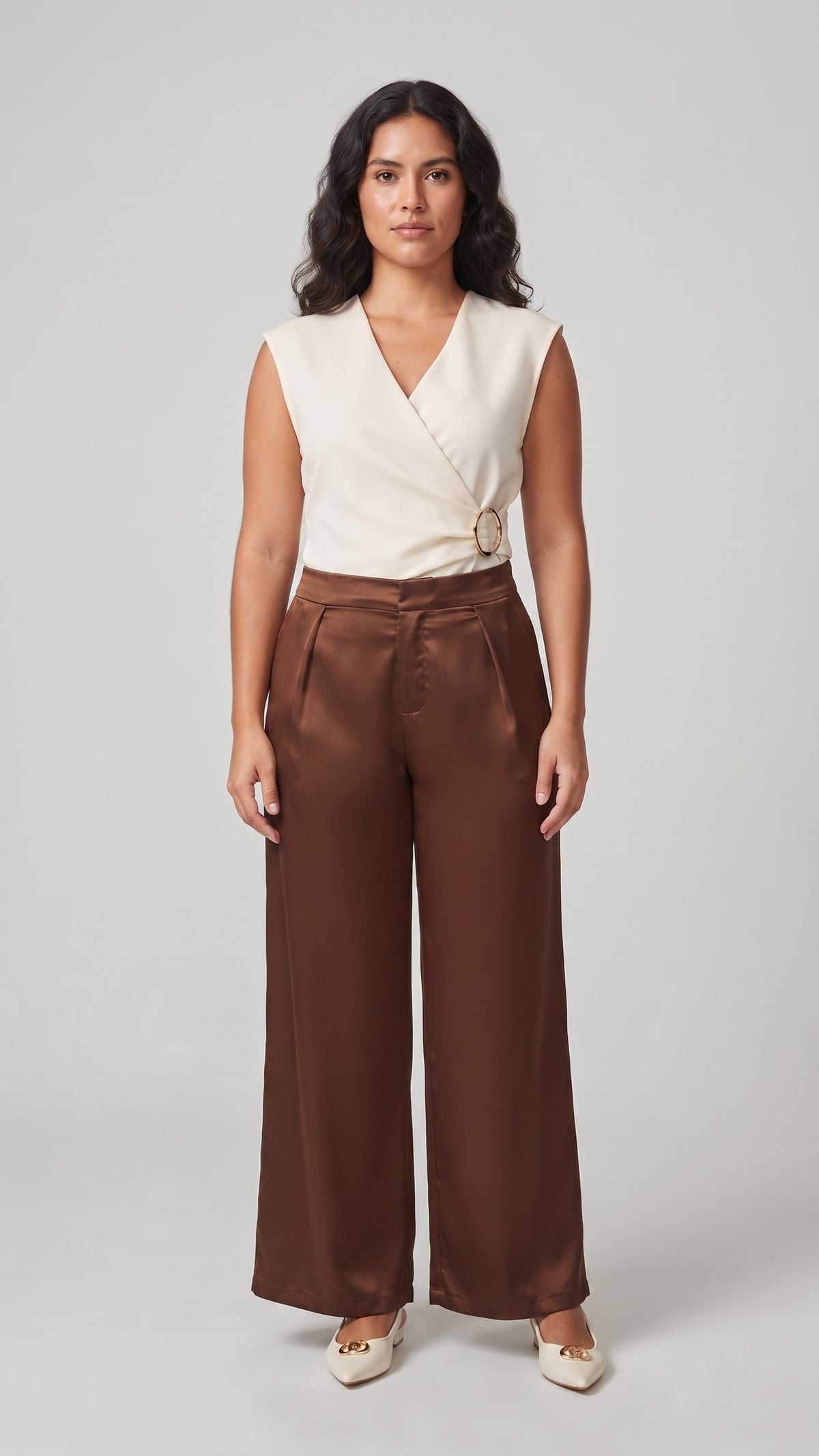 Pantalón Wide-Leg de Satin