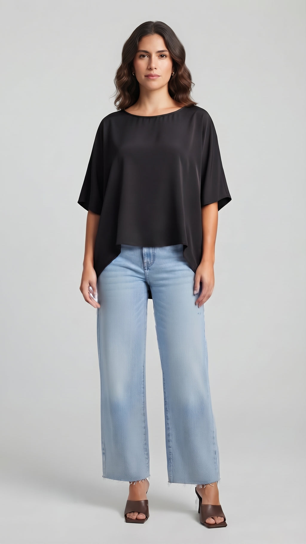 Blusa Fluida Estilo Capa