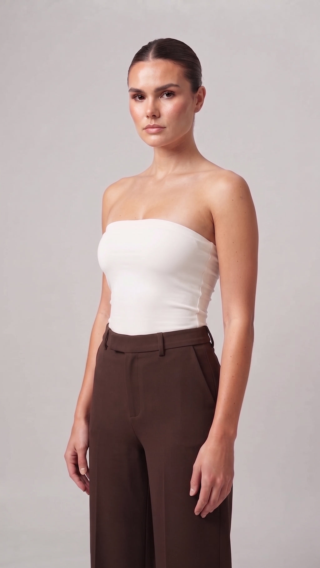 Pantalón Sastre de Tiro Alto con Cintura Elástica