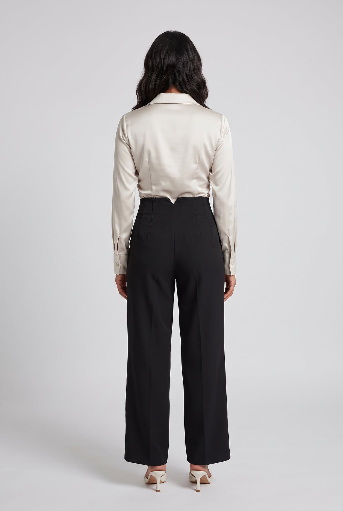 Pantalón Sastre de Tiro Alto con Cintura Estructurada
