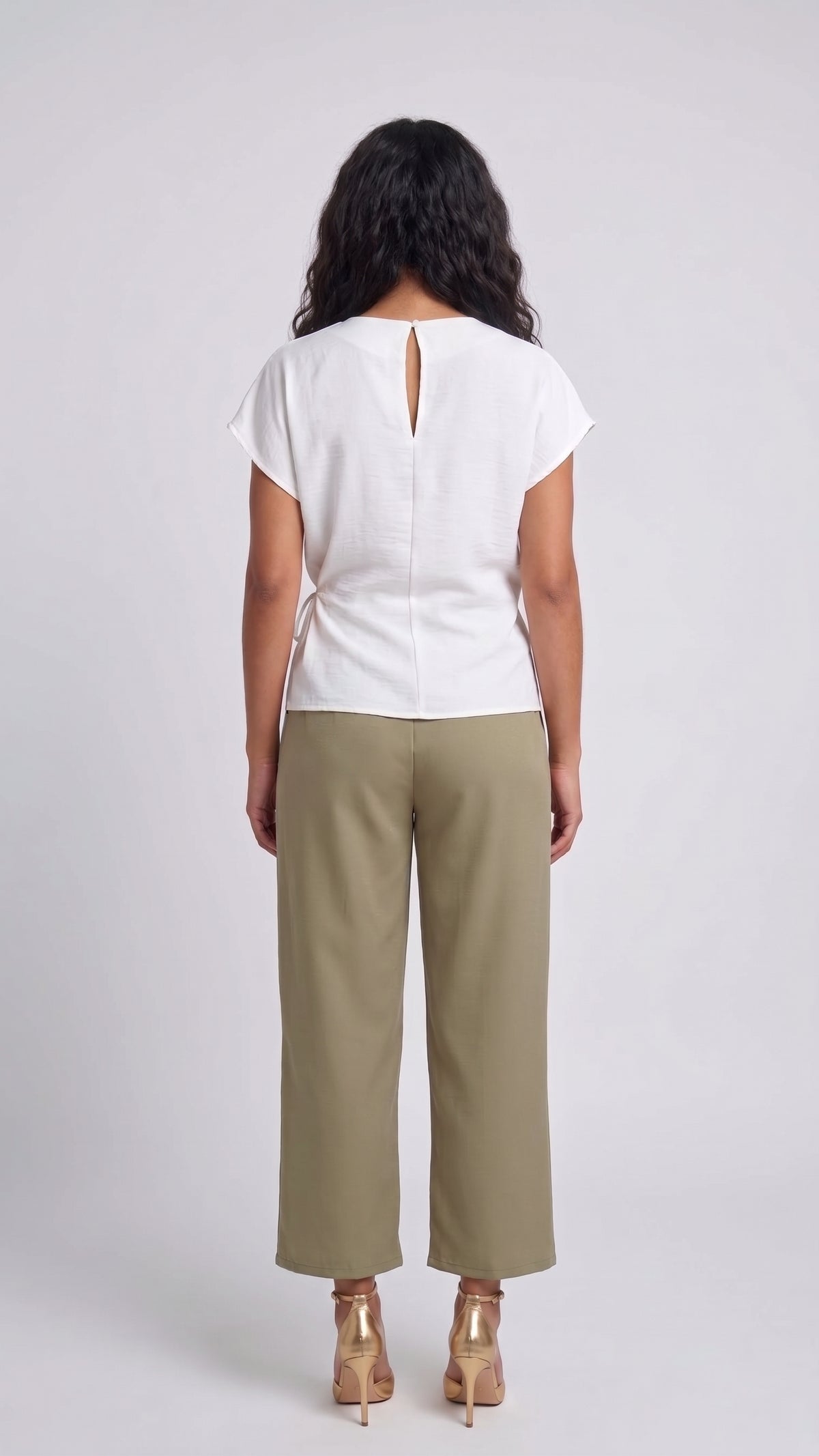 Blusa con Detalle Cruzado y Lazo Lateral