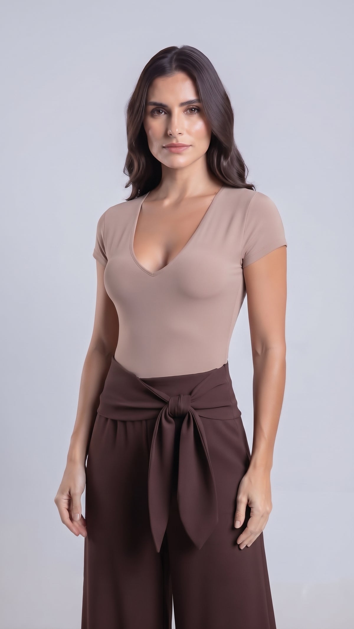 Pantalón Fluido con Lazo en la Cintura