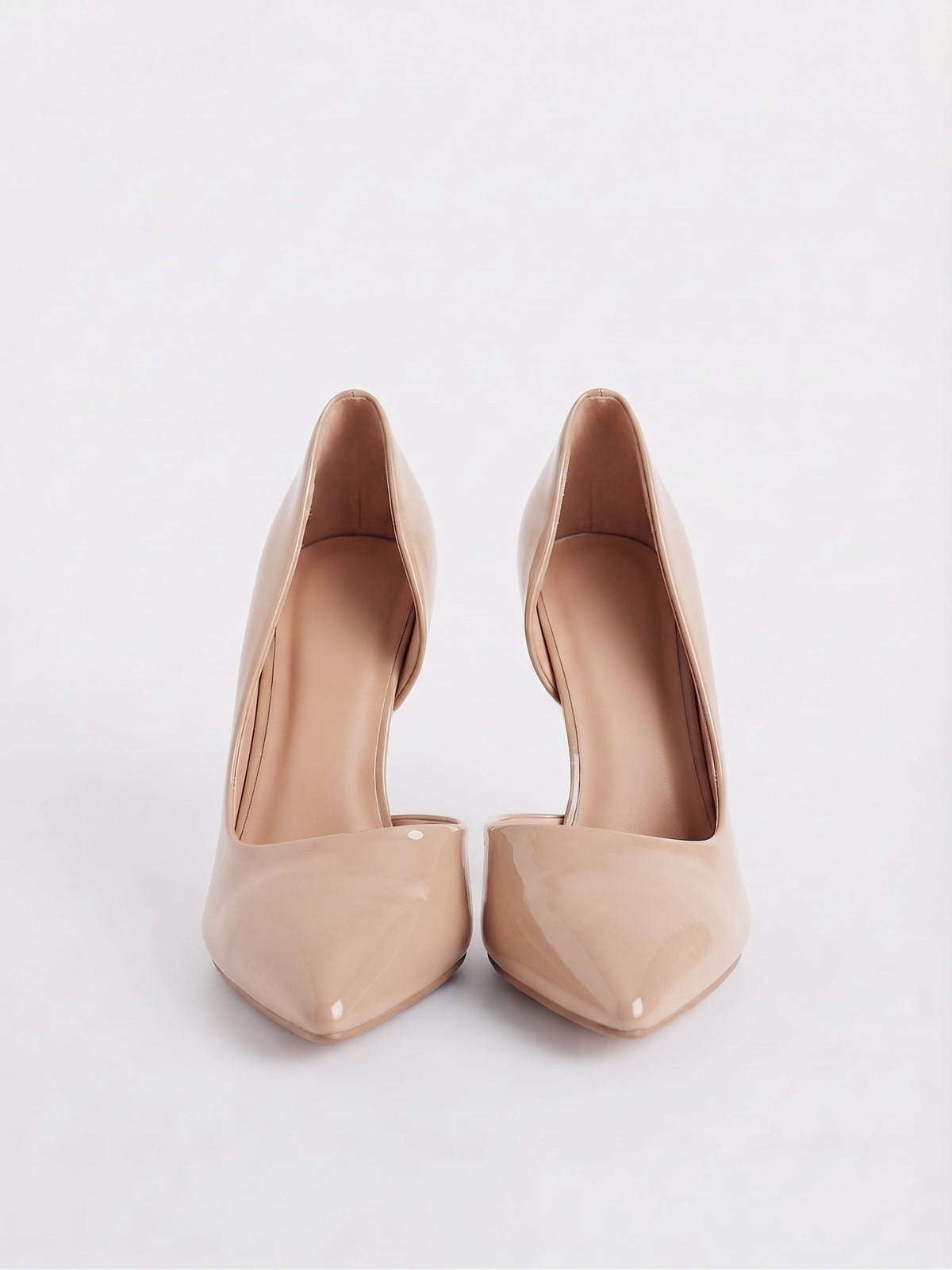 Zapatilla de Tacón Alto Nude de Charol