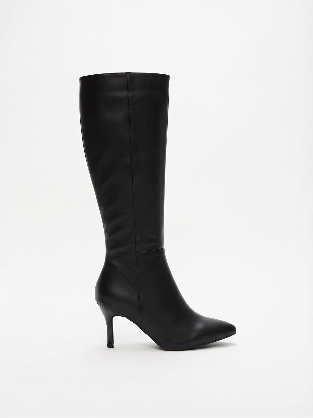 Botas Altas de Tacón Fino en Negro