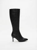 Botas Altas de Tacón Fino en Negro