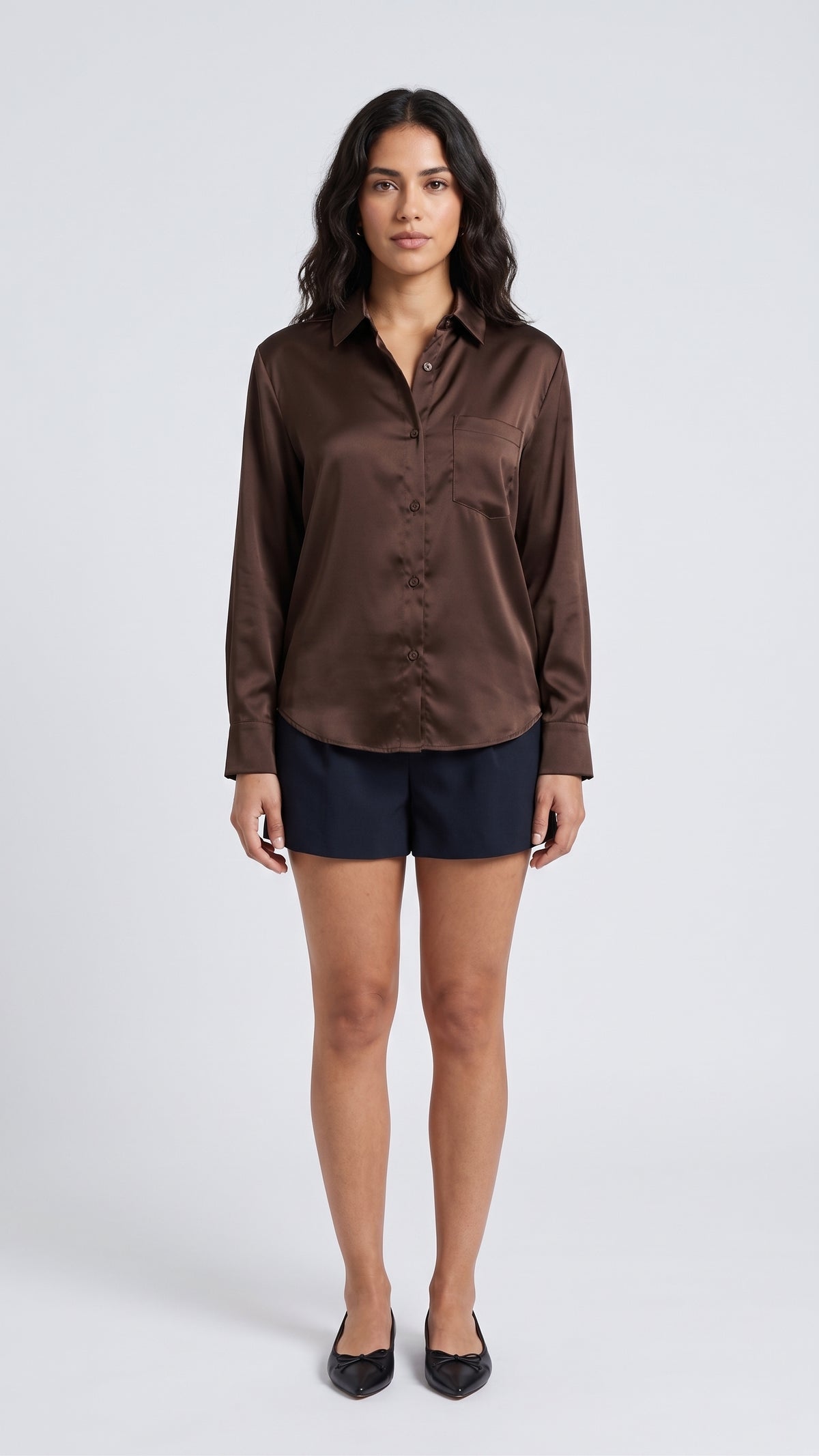 Camisa Clásica Satinada