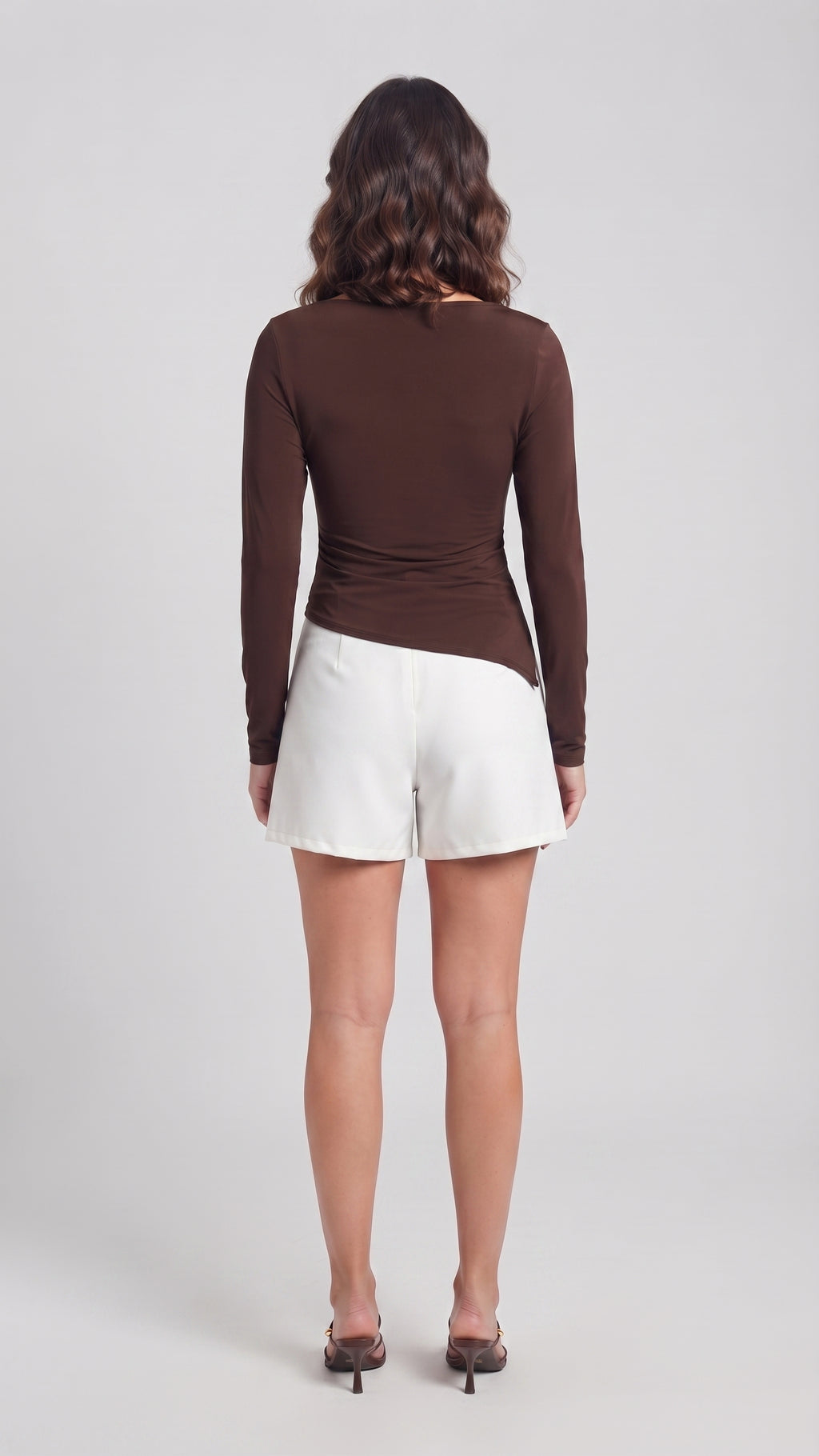 Blusa de Manga Larga Asimétrica
