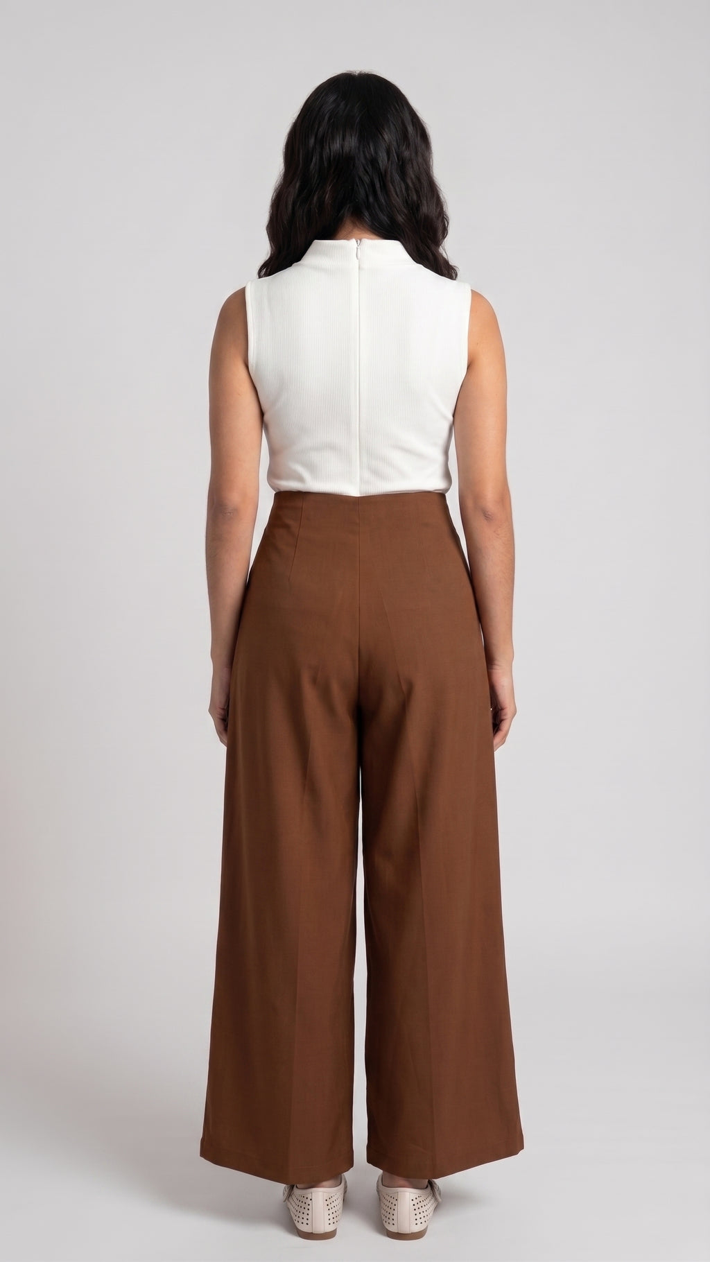 Pantalón Sastre Wide-Leg con Pinzas