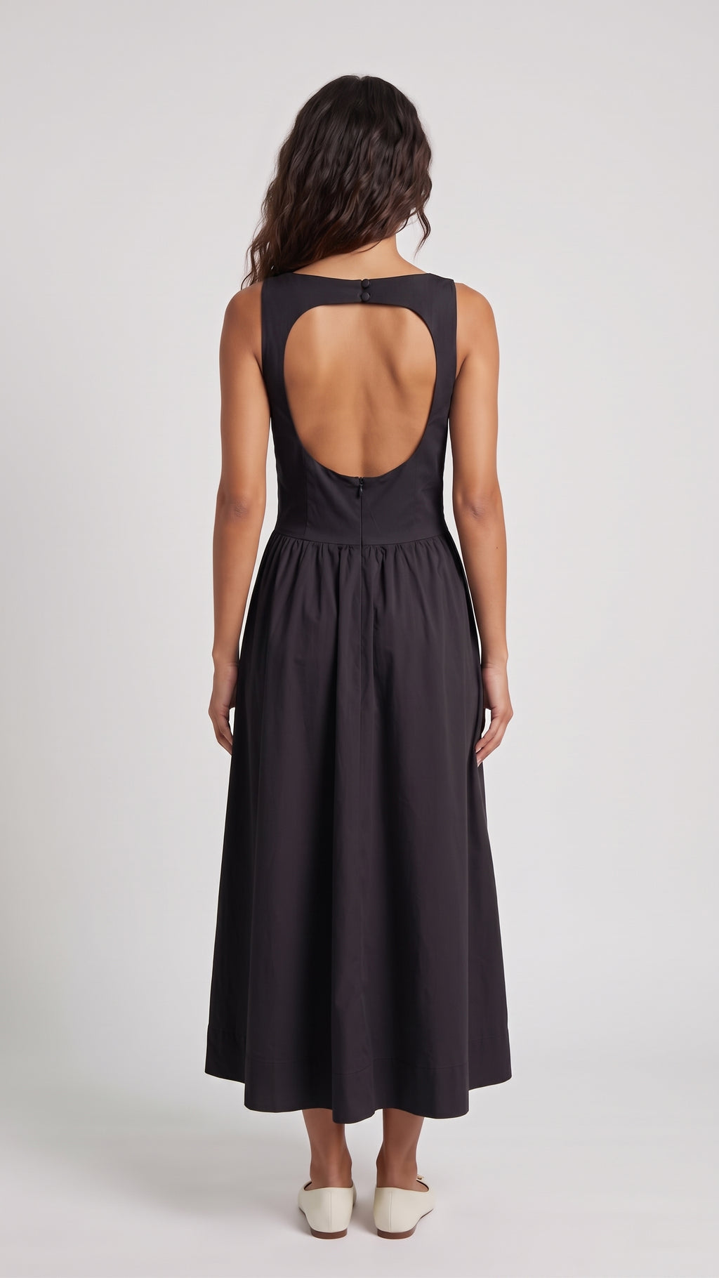 Vestido Midi con Espalda Descubierta