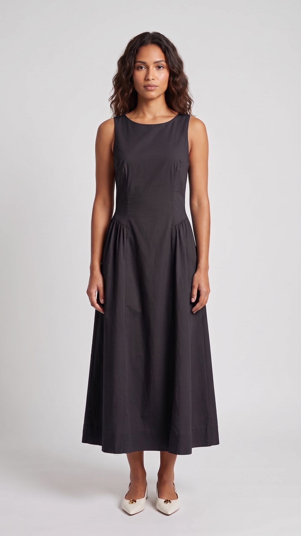 Vestido Midi con Espalda Descubierta