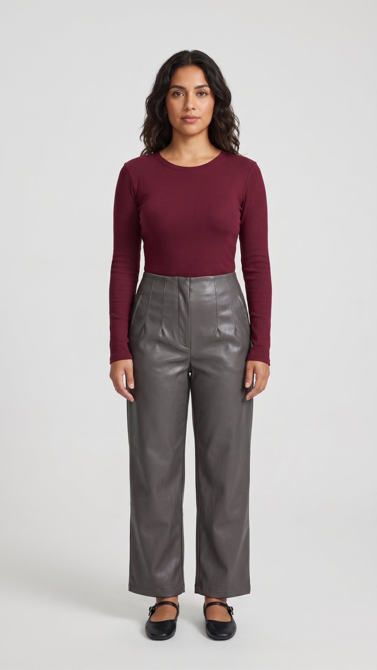 Top de Manga Larga en Punto Acanalado