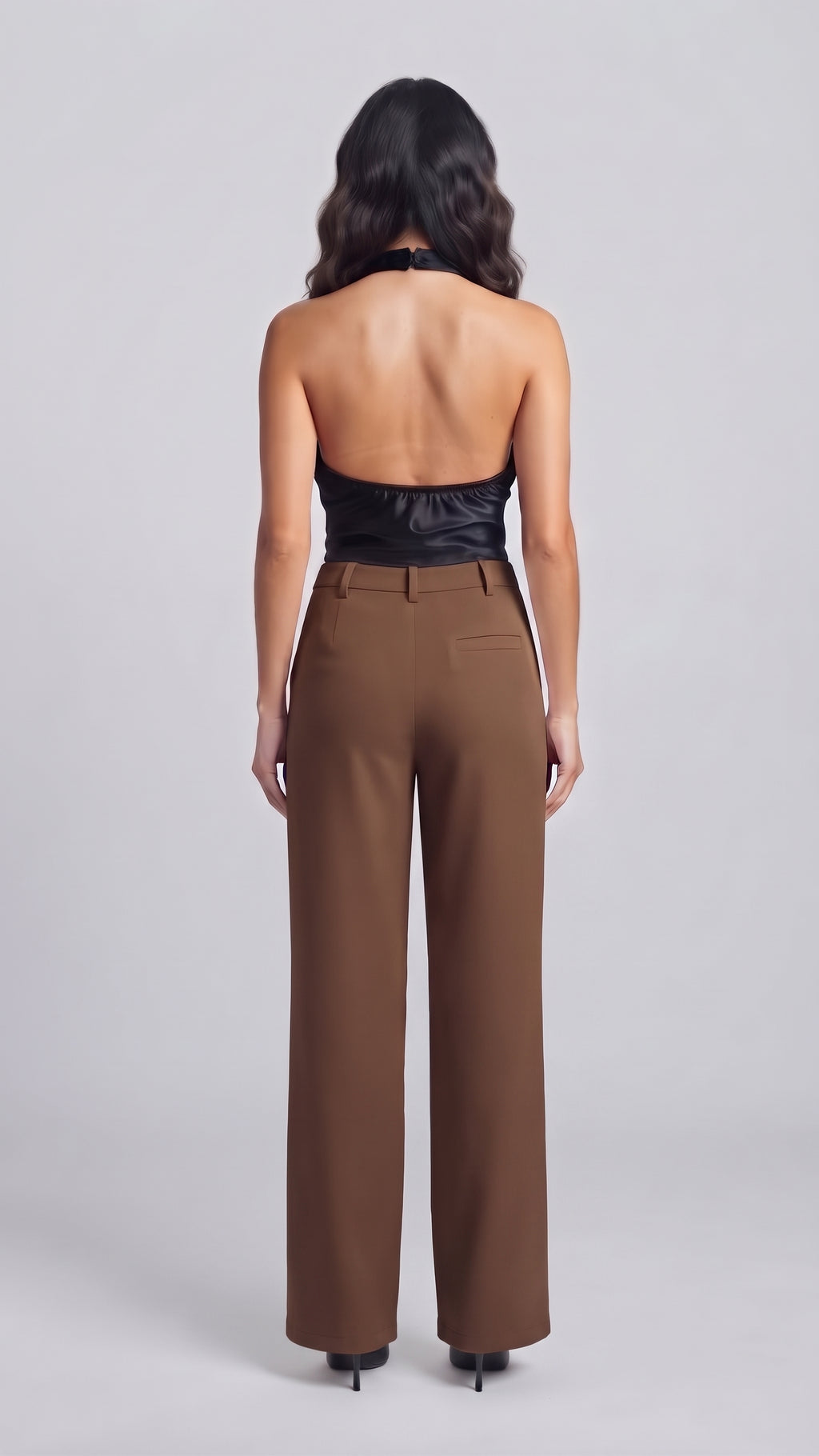 Pantalón Sastre de Tiro Alto con Cintura Elástica