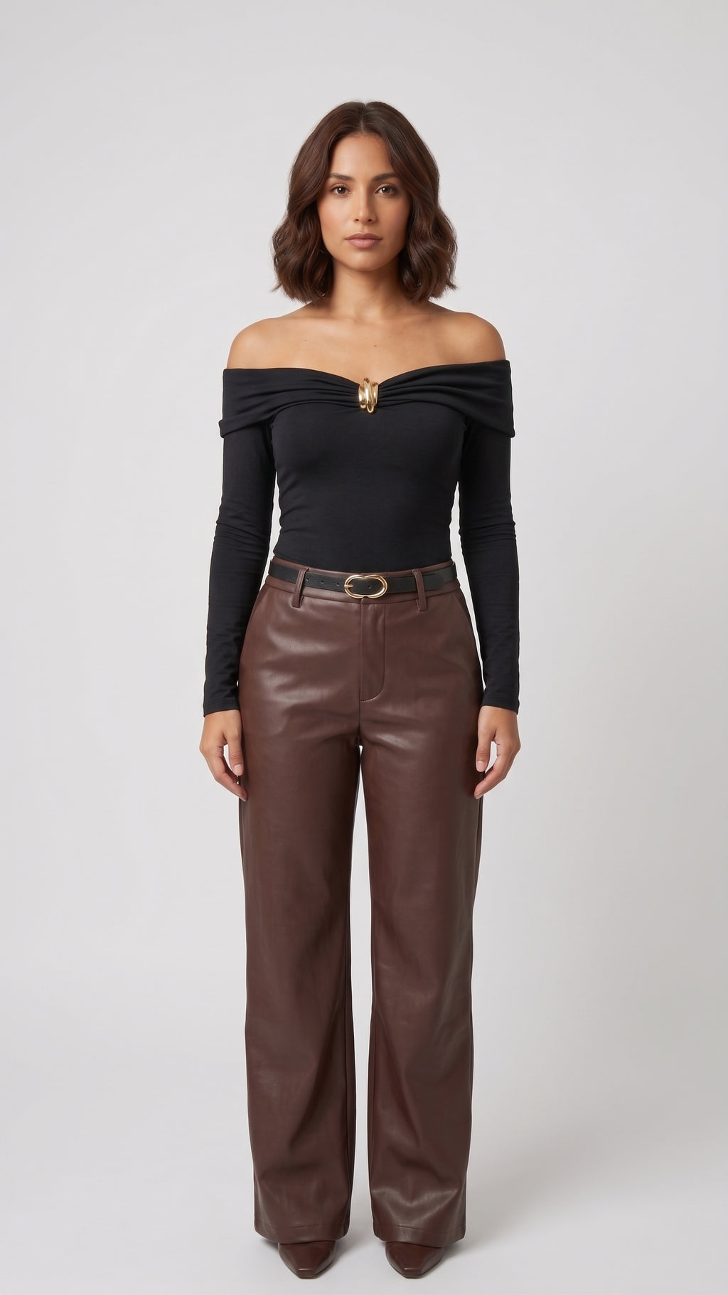 Pantalón Vinipiel de Tiro Alto