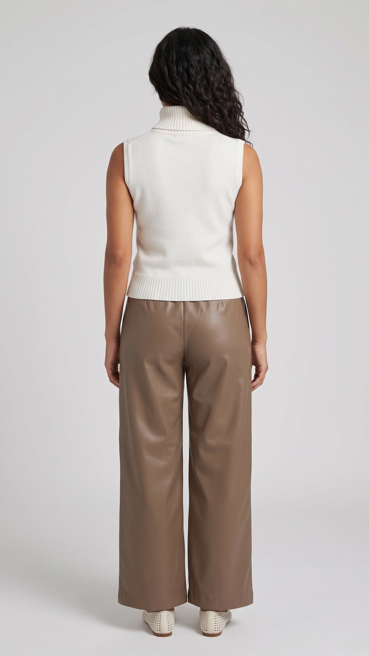 Top de Punto sin Mangas con Cuello Alto