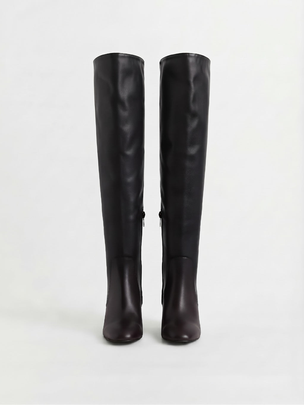 Botas Largas Over-the-Knee de Tacón Ancho Negro