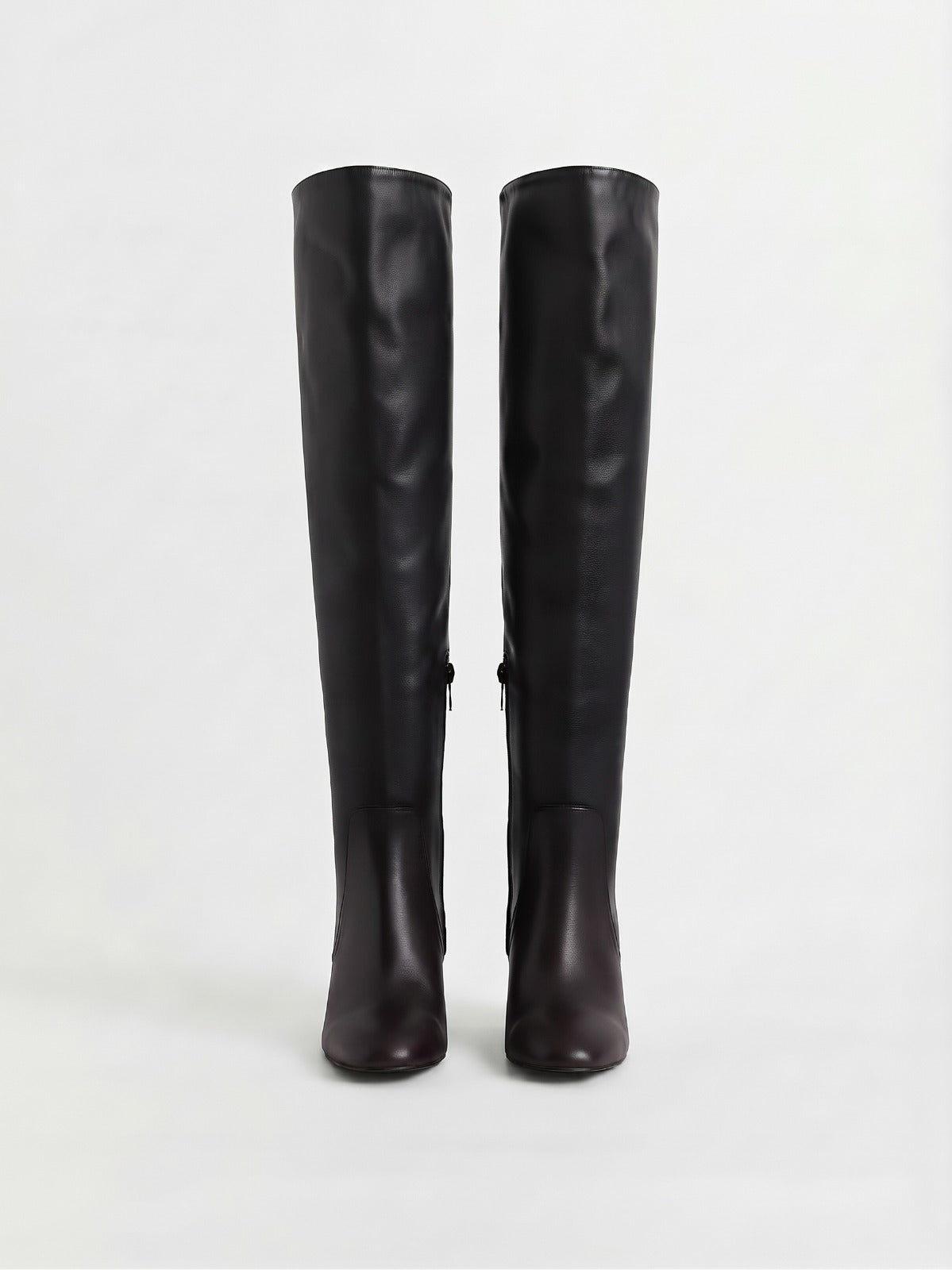 Botas Largas Over-the-Knee de Tacón Ancho Negro